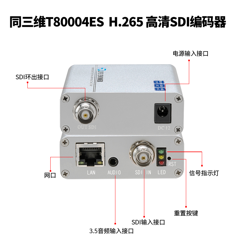 T80004ES H.265高清SDI編碼器接口